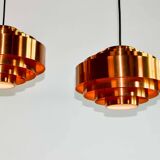 Pair of Midcentury Copper Pendants by Jo Hammerborg for Fog & Mørup, 1960s