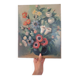 Tableau peinture nature morte fleurs