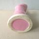 Main baguier, soliflore en céramique rose