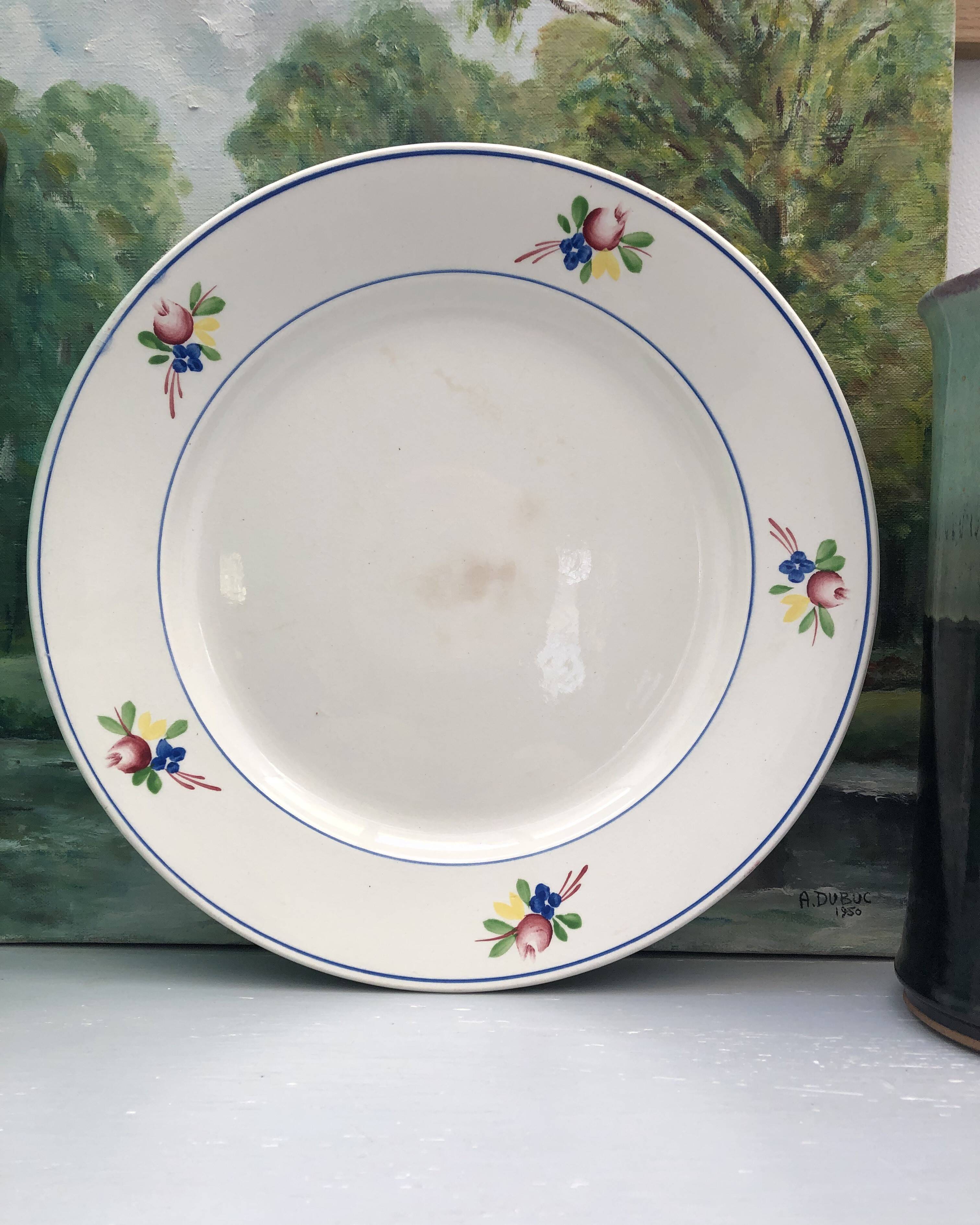 Large GIEN dish stamped FRANCE nice number 35