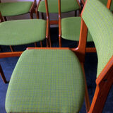 Set of 6 Danish teak dining chairs by Erik Buch, 1960