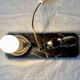 Art Deco bedside lamp - Globe and fawn on marble base