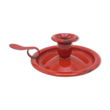 Enamelled sheet metal candlestick