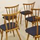 Set of 6 vintage Scandinavian chairs with bars from the 60s. Ref SINNO
