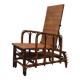 Rare Vintage Bauhaus Rattan & Bamboo Chair with Ottoman by Erich Dieckmann