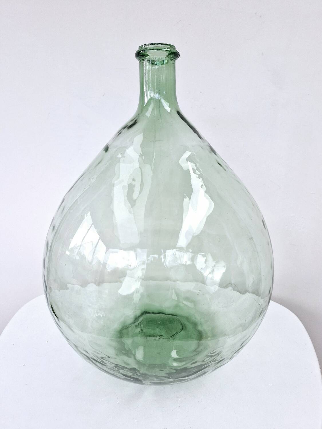 Old Carboy Bottle Dame Jeanne Light Green 20 Liters