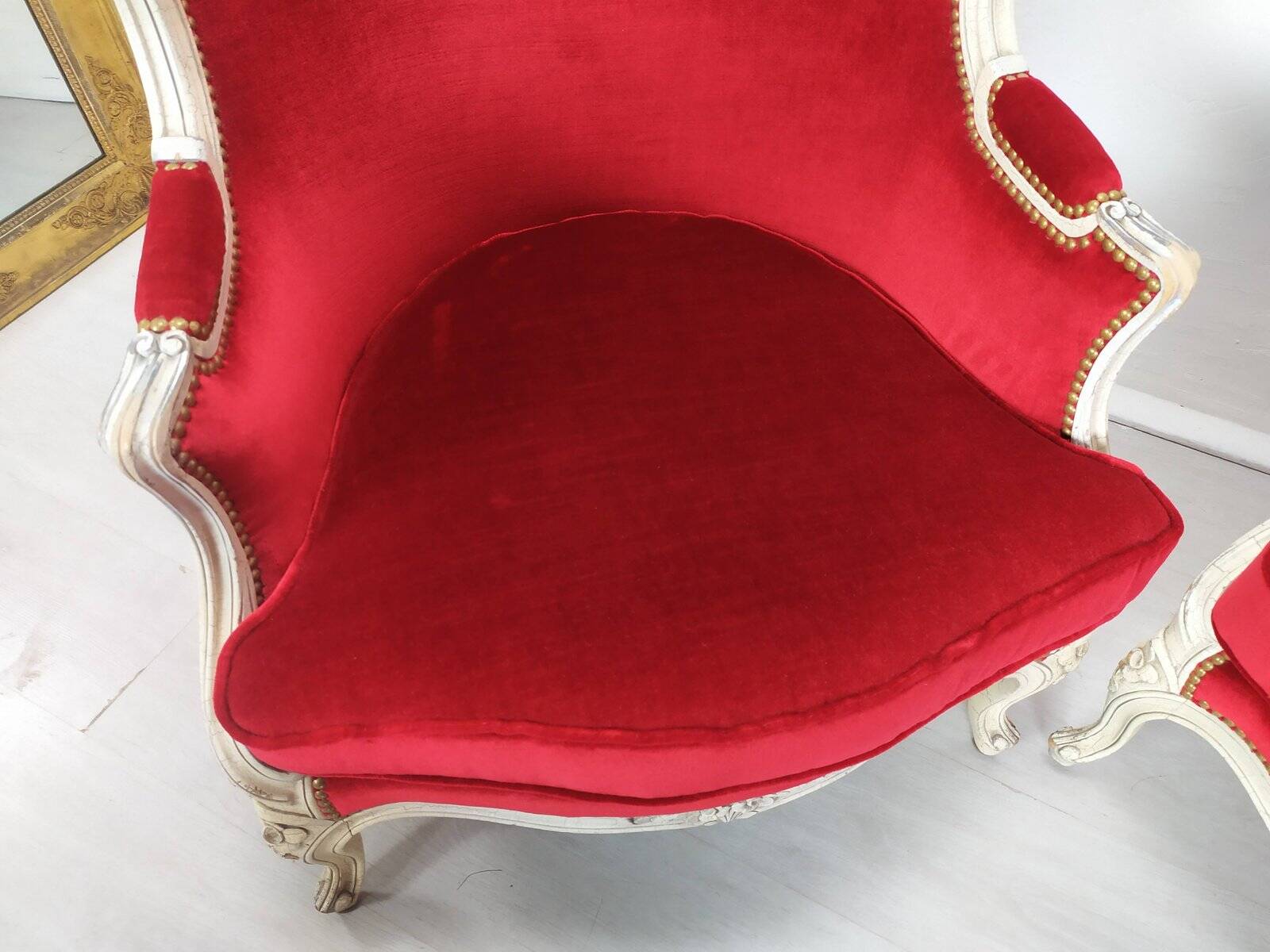 4 Louis XV Bergère armchairs