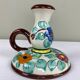 Decorated ceramic candle holder