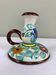 Decorated ceramic candle holder