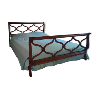Directoire-style mahogany double bed