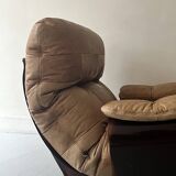Marsala natural leather armchair by Michel Ducaroy for Ligne Roset, 1970
