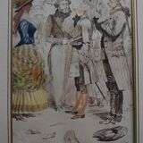 Edouard Detaille (1848-1912) Scène De Carnaval, Aquarelle Signée