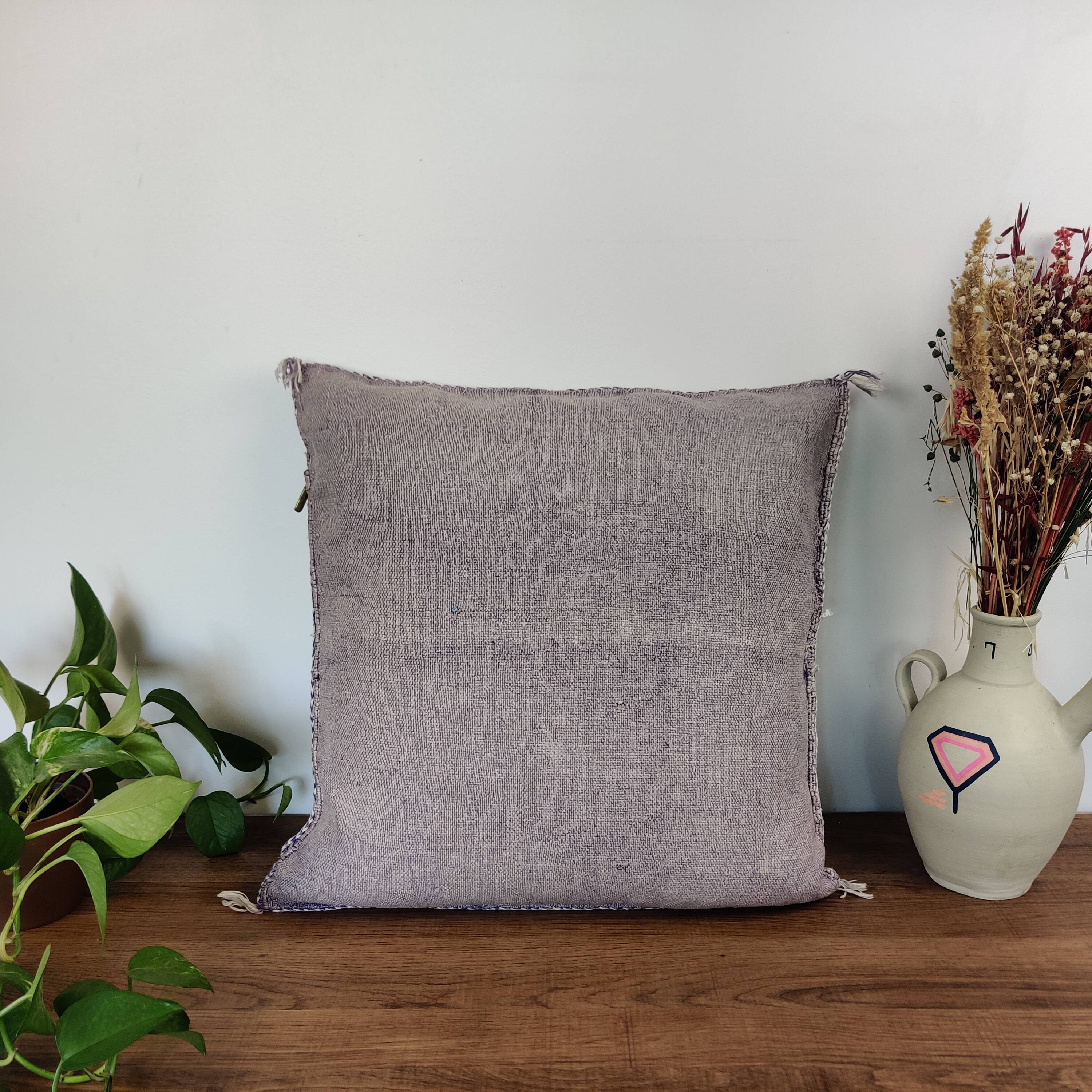 Moroccan Sabra Violet Berber cushion