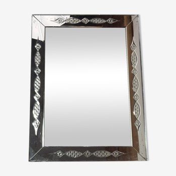 Venetian glass mirror cut 81x68 cm 50s