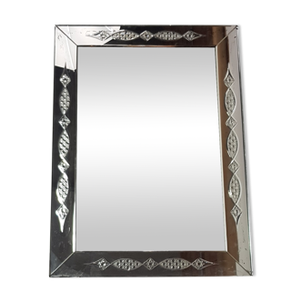 Venetian glass mirror cut 81x68 cm 50s