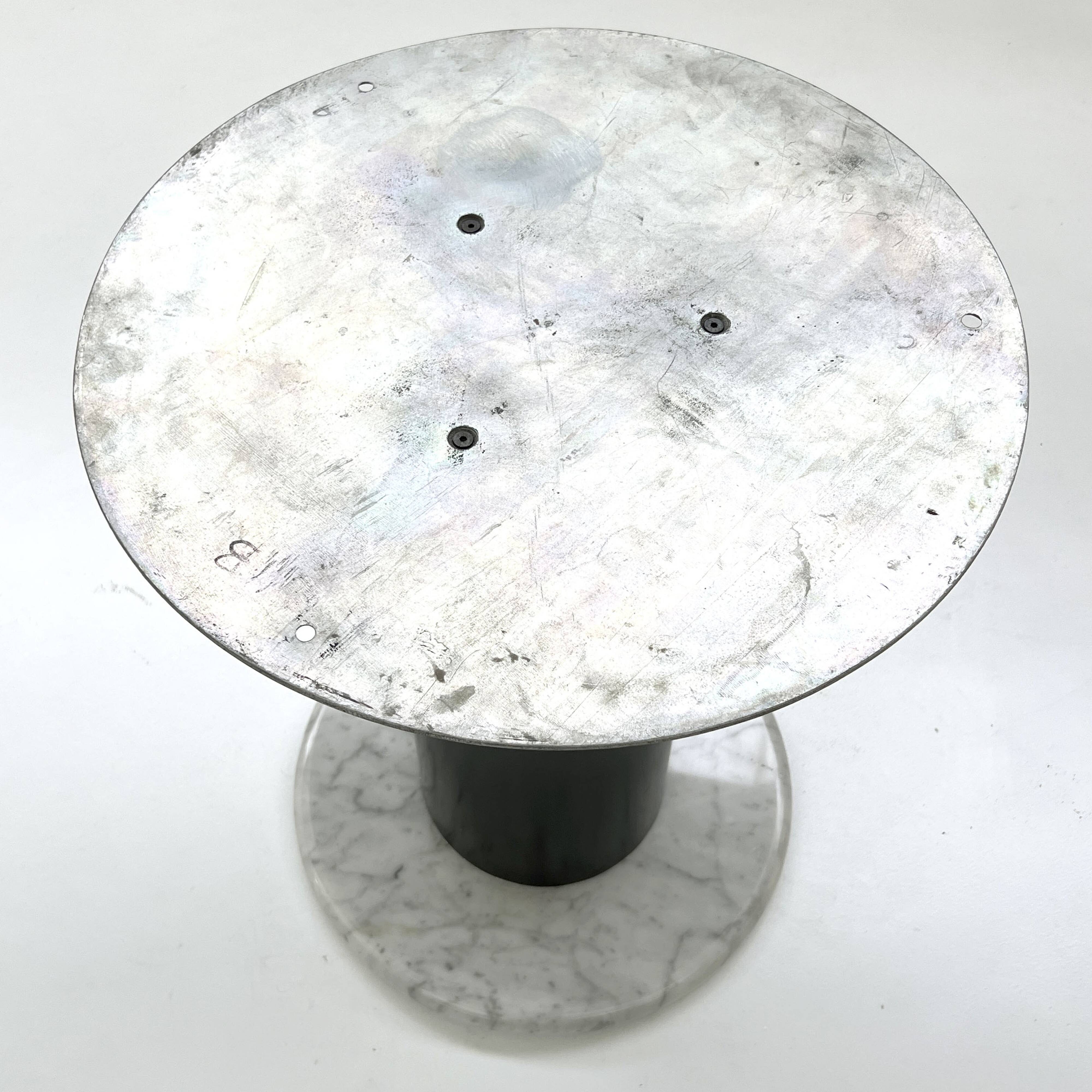 Table 120 cm in Loto Rosso marble by Ettore Sottsass for Poltronova, 1970