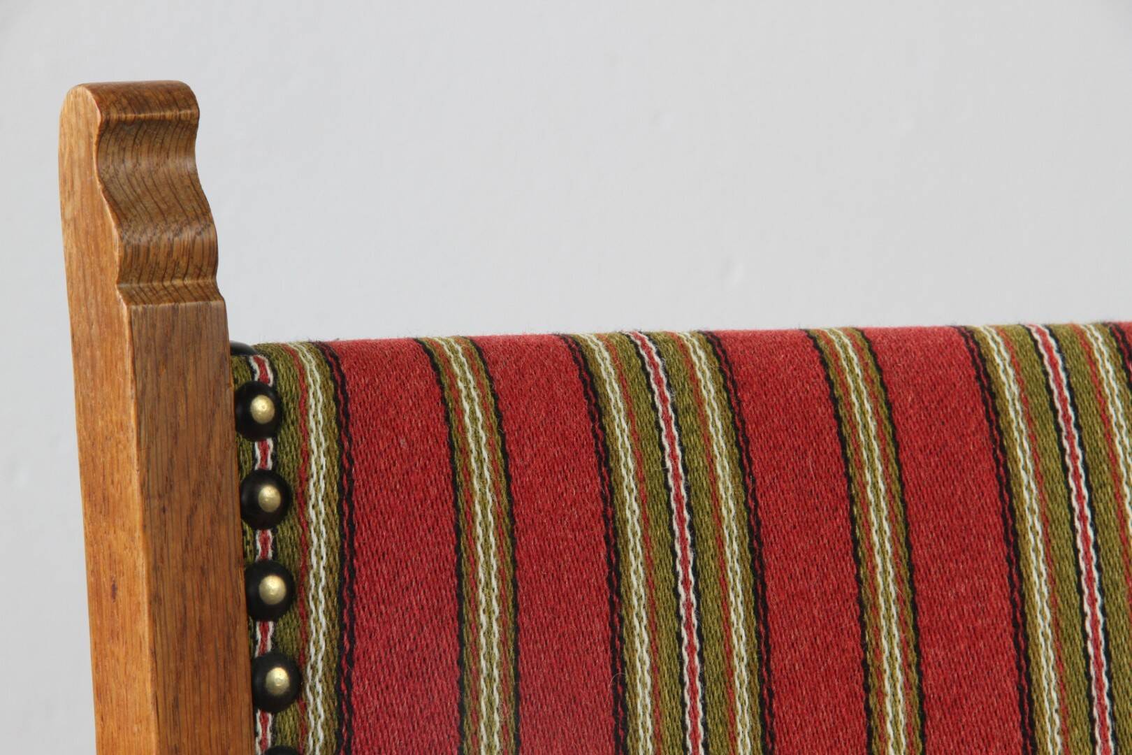 Vintage Danish Brutalist Oak Armchair in the style of Henning Kjærnulf, 1960s