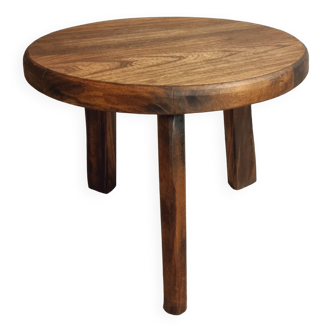 Table basse vintage table d'appoint brutaliste table végétale 60 cm