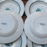6 assiettes creuses vintage Sarreguemines service Arlette