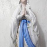 Antique Virgin Mary biscuit statue, 19th century