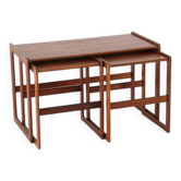 Table basse Arne Hovmand Olsen pour Mogens Kold avec 2 tables gigognes.