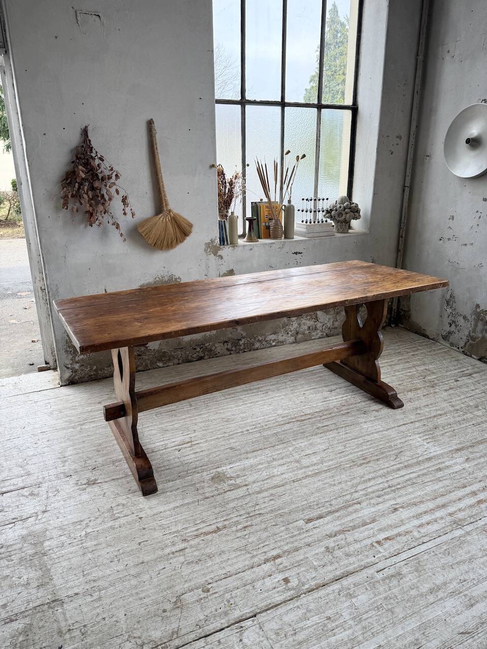 Monastery-style farmhouse table, pine, 210cm