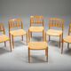 Chaises de salle à manger modèle 83 en teck par Niels Otto Møller pour J.L. Møllers, années 1960, lot de 6