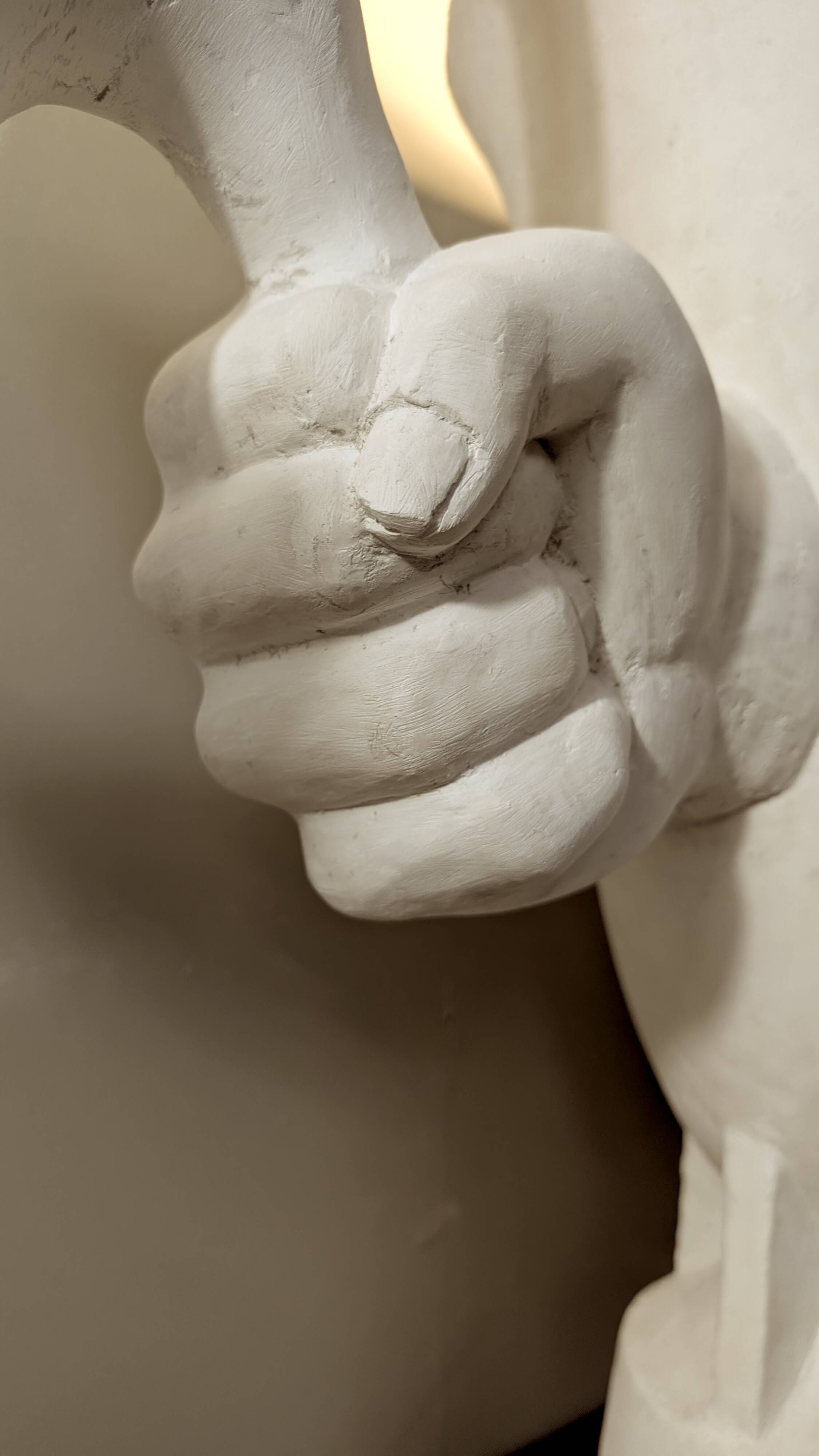 Lampe sculpture en plâtre