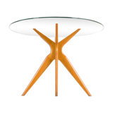 Italian round glass dining table 50s