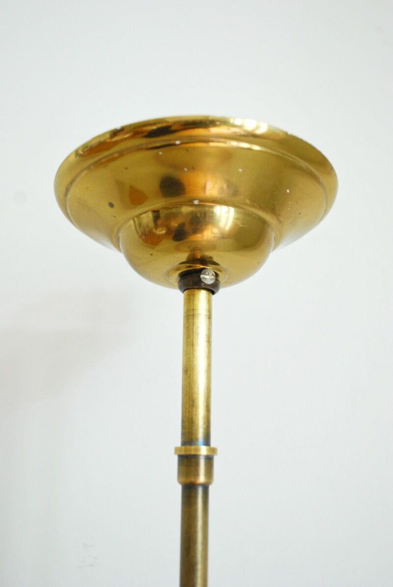 Salmon pink glass hanging