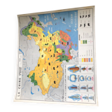 Old school map - Agriculture and livestock China/USSR