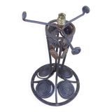 Art Deco wrought iron lamp foot
