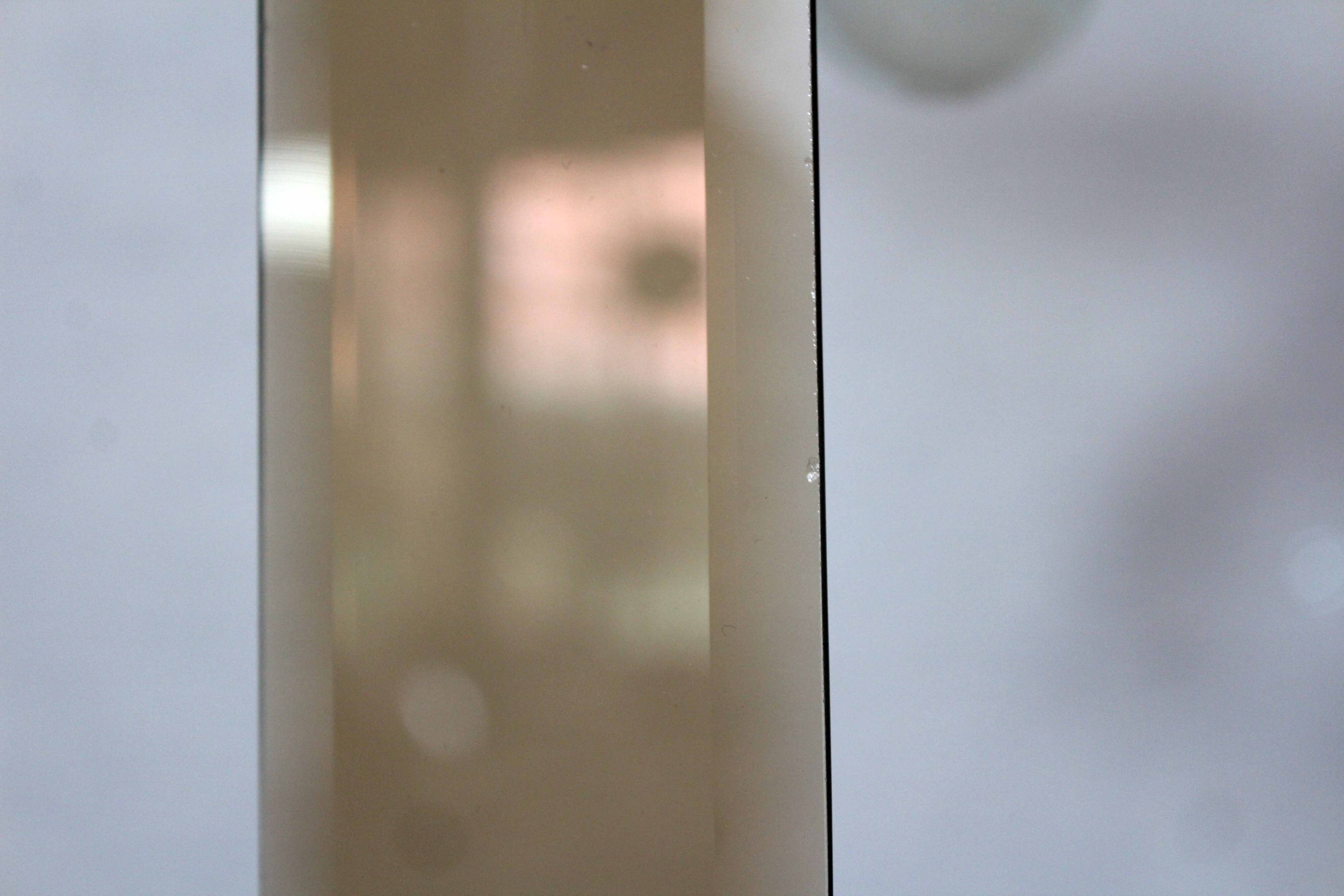 Italian chandelier in brass and beveled glass