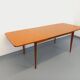 Rectangular dining table in vintage Scandinavian style from the 50s and 60s, made of teak.