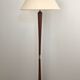 Floor lamp in exotic wood and brass