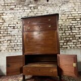 Secretary In Mahogany Louis XVI XVIII Eme Century
