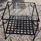 Wrought Iron Coffee Table with Glass Top