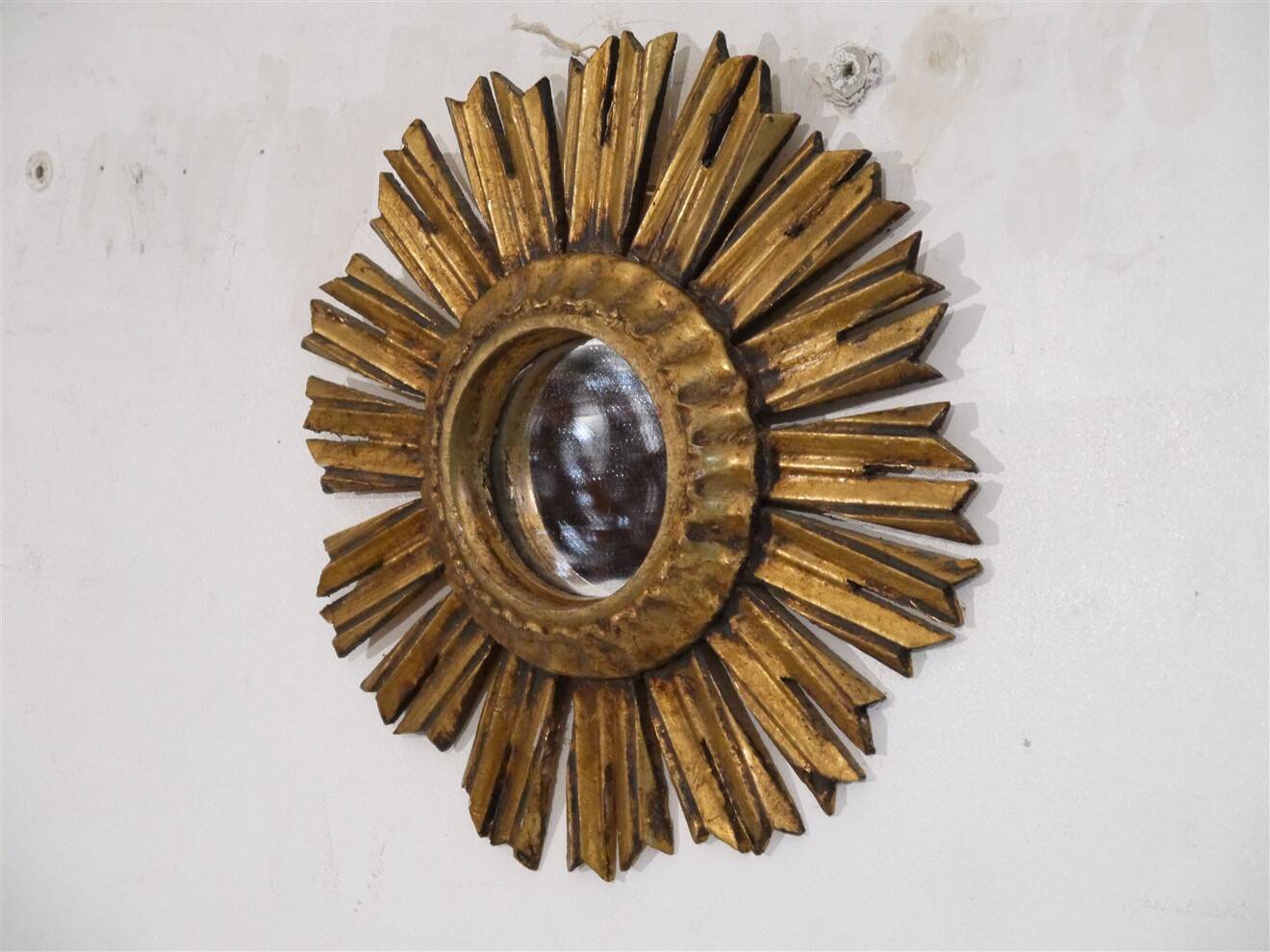 1950s gilded wooden sun mirror