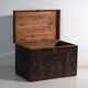 Antique chest painted in pine wood – China, around 1900