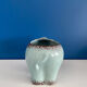 Enamelled elephant pot cover
