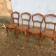 Set 4 chairs louis Philippe in caning