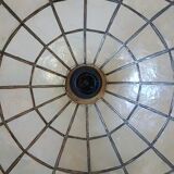 Mother-of-pearl and brass chandelier