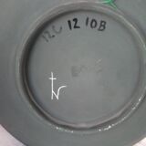 Rare pair of ceramic plates and enamel with mythological decoration. The 50s.