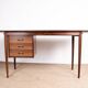 Danish extendable desk, Rosewood and Brass, model OS 51, Arne Vodder.