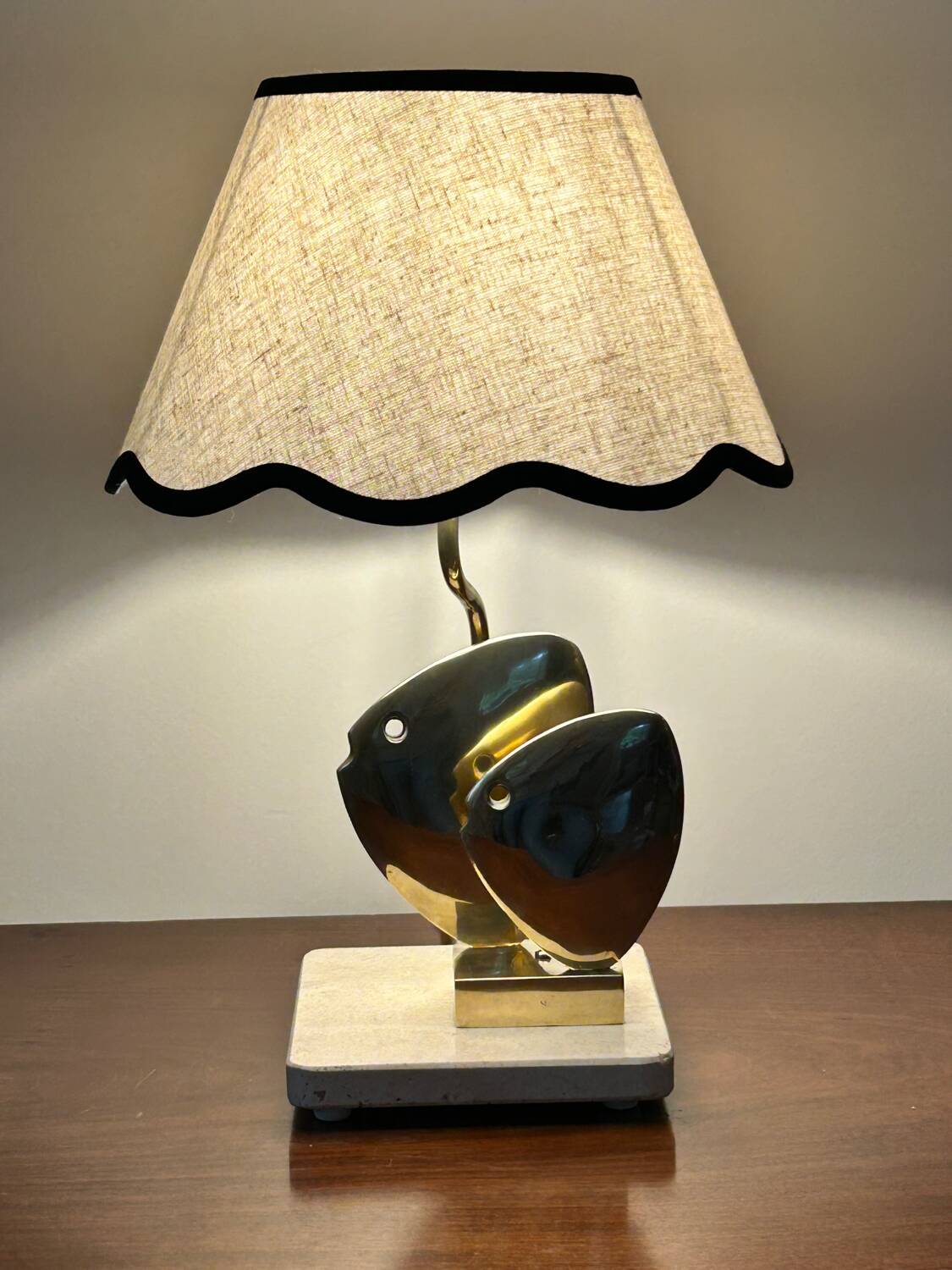 Brass fish lamp by somchai, hattakitkosol