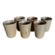 Ensemble de 6 verres gobelets en grès Digoin