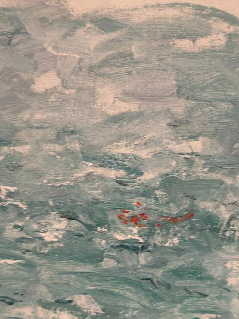 Original Swedish Oil on Panel – “Abstract” by T. Wahlström– Vintage & Framed – 40 × 30 cm (15.7" × 11.8")