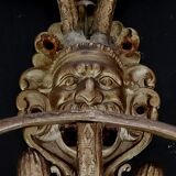 Set of 4 bronze mascaron hooks