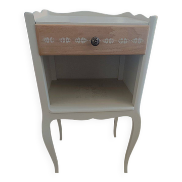 Restored vintage bedside table - Scandinavian style - unique piece