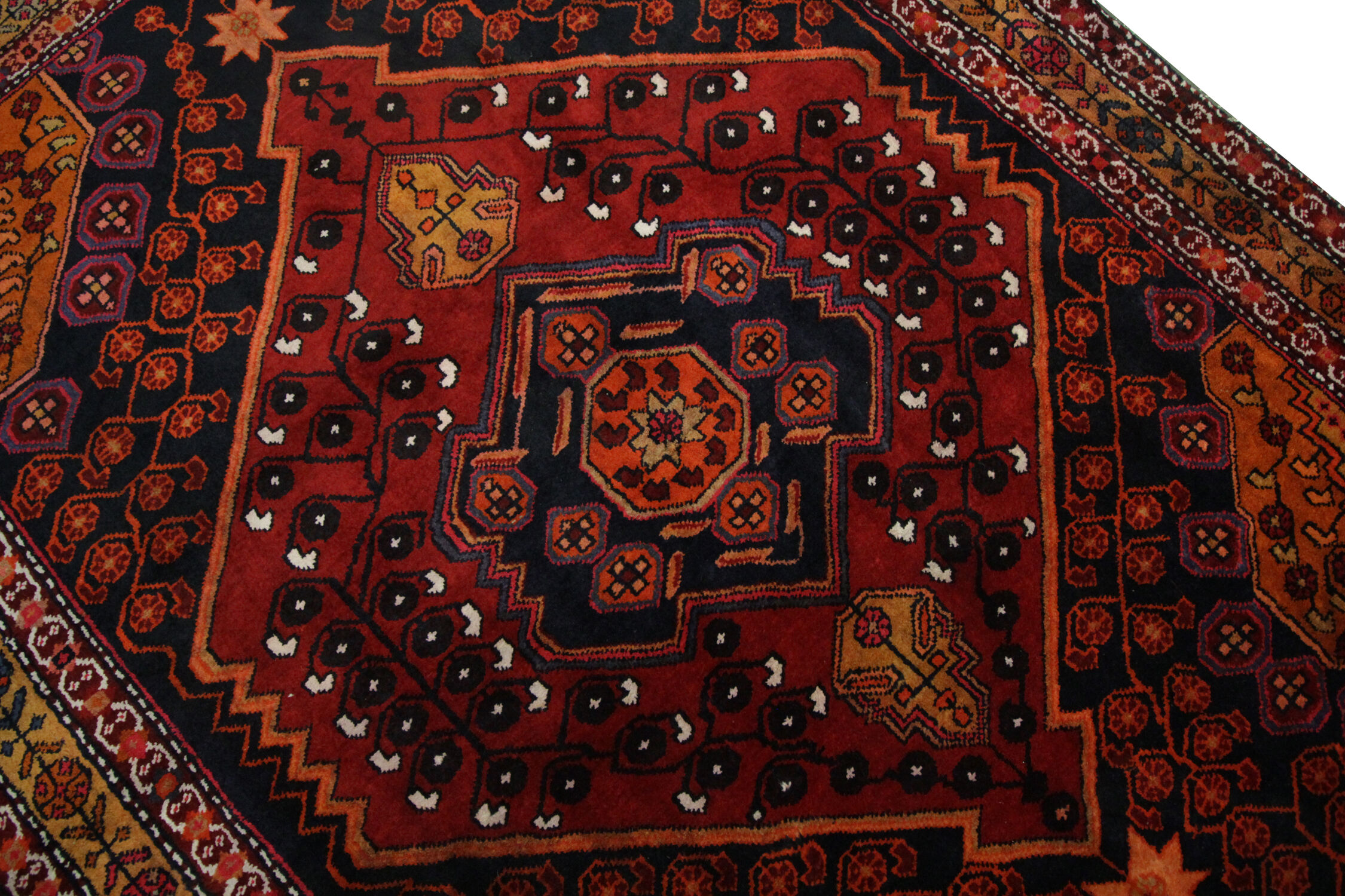 Antique Rustic Azerbaijan Rug, Handwoven Caucasian Rug- 142x312cm